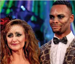  ??  ?? Left in tears: Catherine Tyldesley and Johannes Radebe