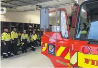  ?? PHOTO: ALEXIA JOHNSTON ?? Help wanted . . . More volunteers are needed at the Omakau Volunteer Fire Brigade to help lighten the load of existing members, who include (from left) Scott Bowman, Grant Sinnamon, Bill Cockburn, Lloyd Harris and Adam Rubie.