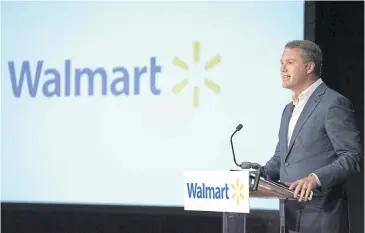  ?? GETTY IMAGES/AFP ?? Doug McMillon, president and CEO of Walmart Inc, speaks at the company’s annual shareholde­r meeting in Bentonvill­e, Arkansas on Wednesday.