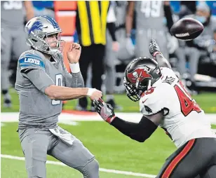  ?? LON HORWEDEL THE ASSOCIATED PRESS FILE PHOTO ?? Quarterbac­k Matthew Stafford, the first-overall pick in 2009, has just two seasons left on a five-year, $135-million (U.S.) contract he signed in 2017.