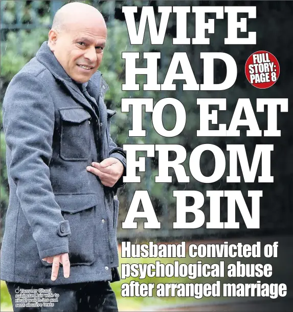  ??  ?? Tanveer Ghani subjected his wife to ritual weigh-ins and sent abusive texts