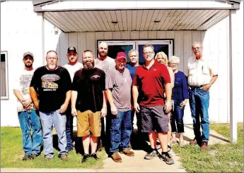  ?? RACHEL DICKERSON/MCDONALD COUNTY PRESS ?? Employees of Cooper Gear are, left to right: Mark Williams, Rick Lile, Richard Bethel, Jimmy Riggs, Wesley O’Brien, Jerry Roark, John Washam, Shawn Cooper, Michelle Spears, Naomi Cooper and Jim Cooper.