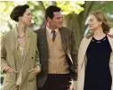  ??  ?? Rebecca Hall ( from left), Luke Evans and Bella Heathcote in “Professor Marston.”| ANNAPURNA PICTURES