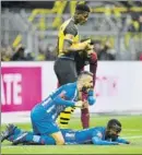  ?? F: AP ?? Kalou impidió el triunfo del Dortmund