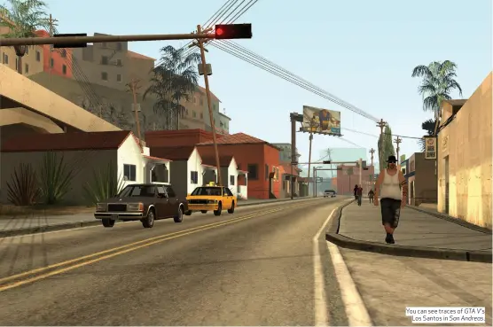 ??  ?? You can see traces of GTA V ’s Los Santos in San Andreas.