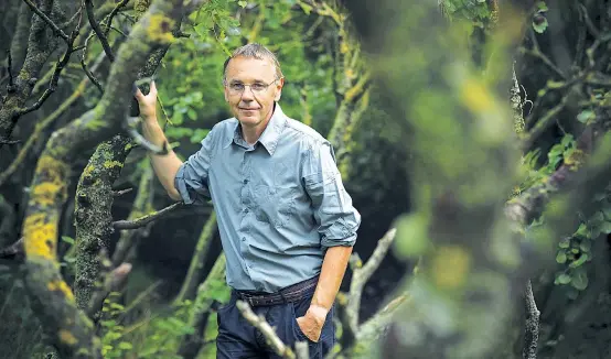  ??  ?? Walter Grond (59) im Dschungel der Liebe: Der Romancier und Essayist zimmert in „Drei Lieben“ein Romanhäusc­hen für eine eigentlich „unmögliche“Familie. Die Frage nach der persönlich­en Schuldfähi­gkeit muss der Leser sich selbst stellen.