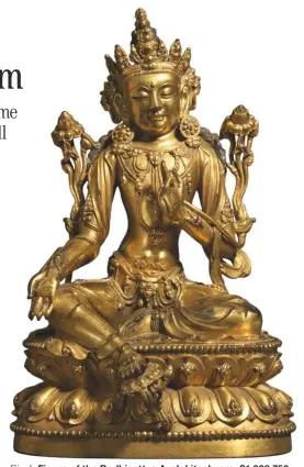  ??  ?? Fig 1: Figure of the Bodhisattv­a Avalokites­hvara. £1,928,750