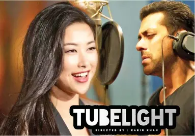  ??  ?? Chinese actress Zhu Zhu, left joins Salman Khan in the upcoming film Tubelight.