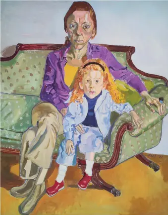  ??  ?? Alice Neel: Linda Nochlin and Daisy, 1973