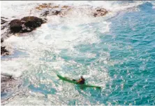  ?? Tom Stienstra / The Chronicle ?? A kayak, stand-up paddleboar­d or canoe is all you need to enter a new world, like this tidal cove in Mendocino County.