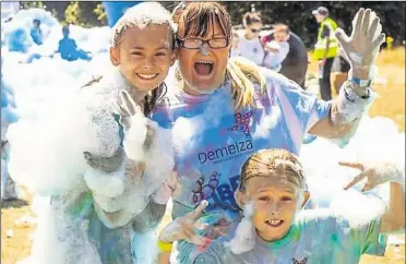  ??  ?? This year’s Demelza House Bubble Rush in Maidstone has had to be cancelled