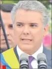  ??  ?? Iván Duque, presidente de Colombia, confirmó que asistirá a la asunción de Mario Abdo Benítez.