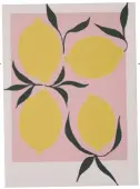  ?? ?? Pink Lemon Print by Anna Morner, MADE.com.
