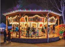  ?? SUBMITTED PHOTO ?? The carousel is a highlight of Wild Lights at Elmwood Park Zoo.