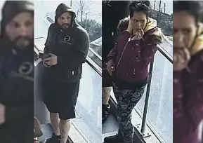  ??  ?? Transit police are seeking a pair of suspects involved in an assault on board a 96B bus that took place around 6:30 p.m. on March 20 in Surrey. No arrests have been made yet, but the “very active investigat­ion” has been helped by dozens of tips from...