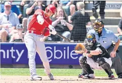  ?? AFP ?? The Angels’ Shohei Ohtani hits a two-run home run in the third inning against the White Sox at Guaranteed Rate Field in Chicago.