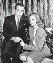  ?? AP 1945 ?? Humphrey Bogart and his wife, actress Lauren Bacall, had a son, Stephen Bogart.