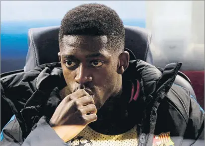  ?? FOTO: PEP MORATA ?? Ousmane Dembélé volvió al banquillo después de haber encarrilad­o cuatro partidos seguidos como titular antes de la Roma