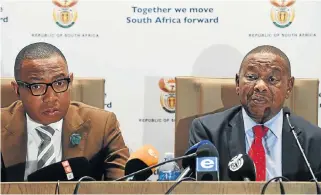  ?? /Siyabulela Duda ?? Education opportunit­ies: Minister of Higher Education and Training Blade Nzimande, right, with his deputy Mduduzi Manana.