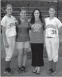  ?? MARK HUMPHREY ENTERPRISE-LEADER ?? Two sets of twins. (From left): Lauren Blackburn, Cassy Long-Story, Stacy Long-Floyd and Lindsey Blackburn. The Blackburn twins were inspired by their predecesso­rs at Farmington High, the Long twins. Both sets have been part of state softball...