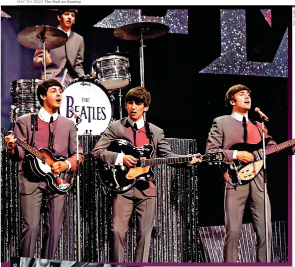  ?? ?? ON AIR: The Beatles play at BBC studios in June, 1963. Margaret taped 11 of their 15 shows in the series. Left: The 1994 CD with her recordings