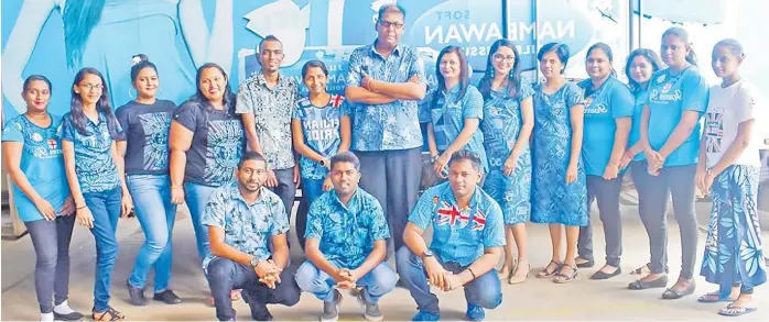  ?? Picture: SUPPLIED/ 2020 ?? Staff members at the CJS Group head office in Vatuwaqa.