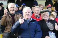  ??  ?? Dromtariff­e supporters cheered on their team in the MunsterJAF­C Final.