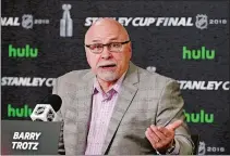  ?? ROSS D. FRANKLIN/AP PHOTO ?? Capitals head coach Barry Trotz answers a question during a news conference in Las Vegas on May 29.