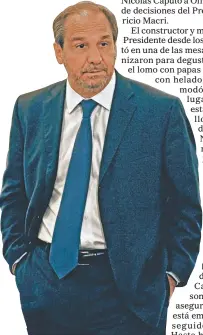  ??  ?? ETERNO RETORNO. El empresario de la construcci­ón y amigo del Presidente recuperó protagonis­mo.