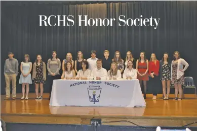  ?? COURTESY PHOTOS ?? RCHS 2018 National Honor Society inductees and officers.