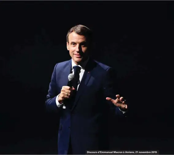  ??  ?? Discours d'emmanuel Macron à Amiens, 21 novembre 2019.