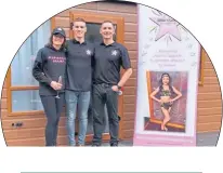  ??  ?? Tammy, Cameron and Russell Main at opening of first of Abbie’s Sparkle Lodgesat Dalraddy Holiday Park