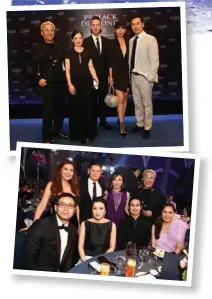  ??  ?? (Top) Receiving the Black Diamond Award together with Drs Vicki Belo and Hayden Kho are Korina Sanchez, Lovi Poe, Zsa Zsa Padilla, Christophe­r Cachuela, Cristalle Belo-Pitt; (insets) Jojie Dingcong, Nicole Ortega, Anthony De Coste, Bianca Valerio, Peter Lau, Zsa Zsa Padilla, Anton San Diego, Dr Vicki Belo, Jojie Dingcong, Dr Hayden Kho, Che Uy, Piolo Pascual, and Maan Hing