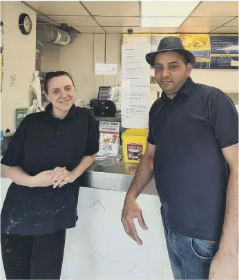  ??  ?? Seaham Chipp manager Michelle Gray and owner Nick Singh.