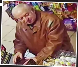  ??  ?? Shopping: A CCTV image showing Mr Skripal in a local store