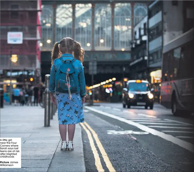  ?? Picture James Williamson ?? A little girl near the Four Corners where Sarah says lost teens are at risk after blighted childhoods