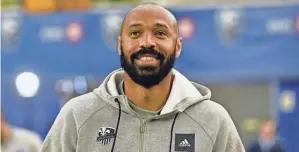  ?? ERIC BOLTE/USA TODAY SPORTS ?? Montreal Impact head coach Thierry Henry walks the field before the 2020 season opener at Olympic Stadium.