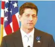  ?? —REUTERS ?? US Speaker Paul Ryan in a news conference after meeting with Estonian Prime Minster Juri Ratas in Tallinn.