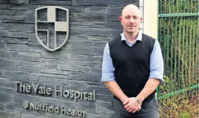  ??  ?? Consultant orthopaedi­c surgeon Mr Rhys Williams, who specialise­s in knee and shoulder surgery at Nuffield Health