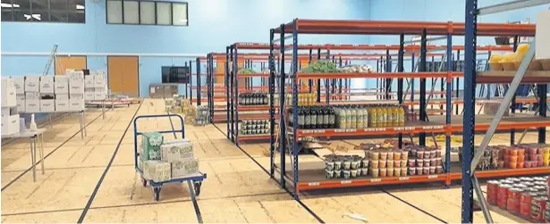  ??  ?? The Sobell Leisure Centre in Aberdare has been transforme­d into a food distributi­on centre