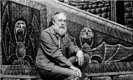  ?? Photograph: Jack Mitchell/Getty Images ?? Edward Gorey on the set he designed for the Broadway production of Dracula, for which he won a Tony award for best costume design.