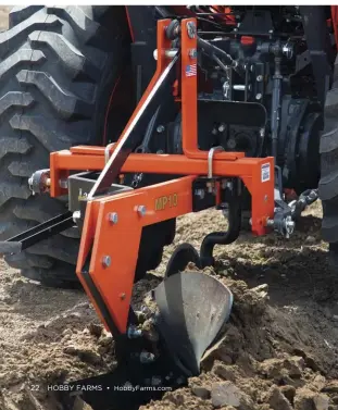  ??  ?? The moldboard plow (below) is great for integratin­g heavy organic matter into soil, but it takes a lot of power to run.