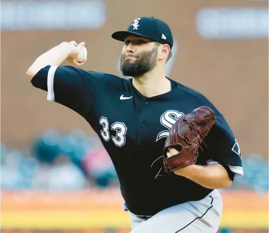  ?? DUANE BURLESON/AP ?? Chicago White Sox pitcher Lance Lynn delivers against the Detroit Tigers during the second inning, Monday in Detroit.