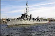  ?? FILE PHOTO ?? The USS SLATER, a World War II destroyer escort, is on display in Albany harbor. It is the only World War II-era destroyer escort still afloat.