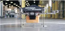  ?? AMAZON/THE ASSOCIATED PRESS FILES ?? Amazon has laid out its air traffic control vision for future drones so they fly the skies without hitting each other or traditiona­l aircraft.