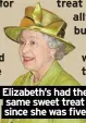  ?? ?? Elizabeth’s had the same sweet treat since she was five