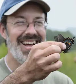  ?? Courtesy of the University of Florida ?? Jaret Daniels, curator of lepidopter­a at the University of Florida Museum.