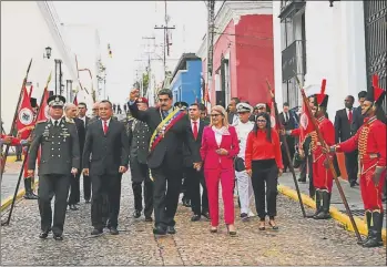  ??  ?? COMANDANTE EN JEFE. Nicolás Maduro encabezó ayer un acto en el estado Bolívar.