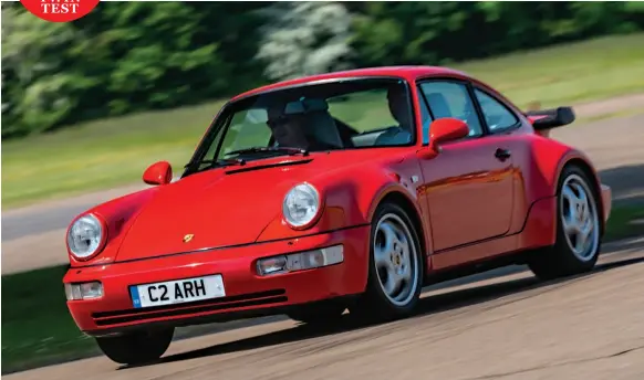  ??  ?? The early 3.3-litre 964 Turbo used an uprated version of the original 930 Turbo engine. Guards Red? What else? Well, black of course!