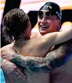  ?? AFP ?? Relay good: Peaty (right) and Greenbank celebrate gold